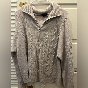 Jcrew pullover! Grey/pink color.